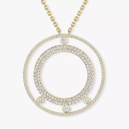 [Glow Muse]Move Romane Long Pave_-Set Diamond Necklace