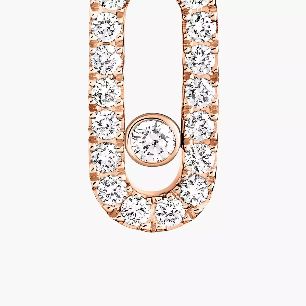 [Glow Muse]Move Uno Single Diamond Hoop Earring