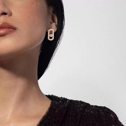 [Glow Muse]So Move Pave_-Set Diamond Earrings in Silver