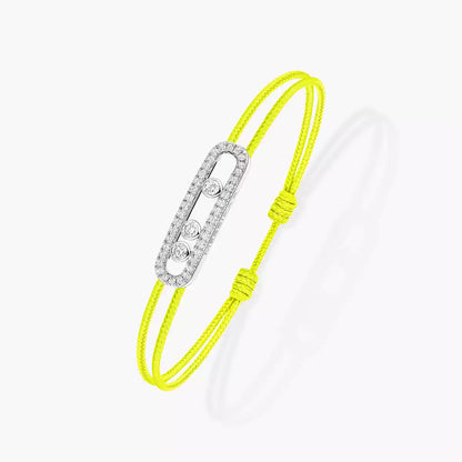 [Glow Muse]Messika Care(s) pink cord pavé bracelet