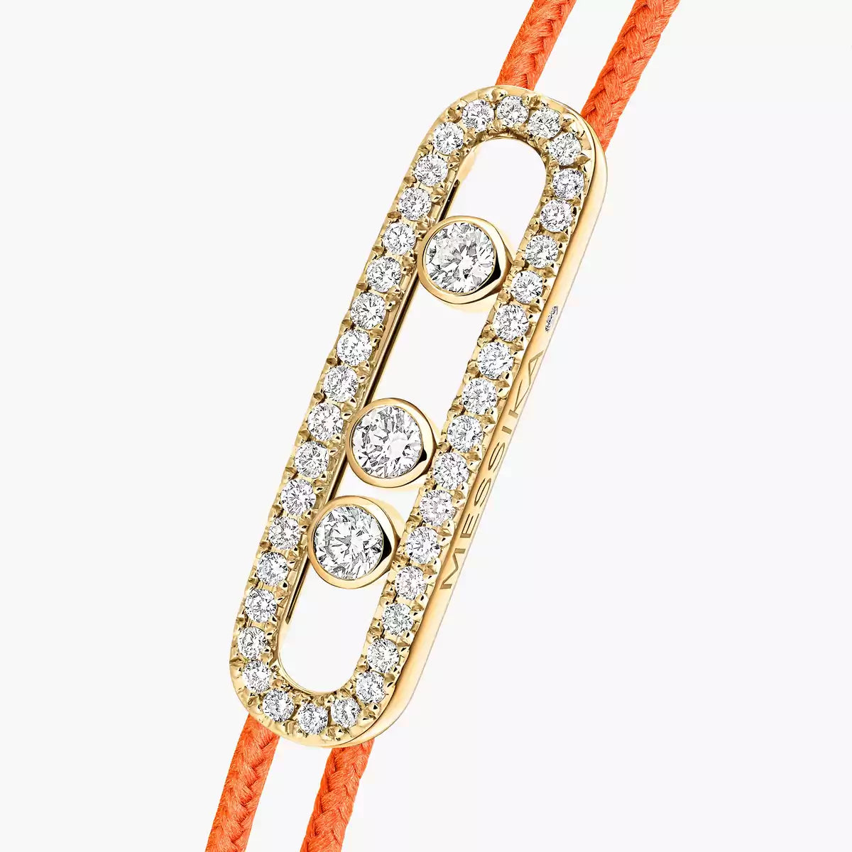 [Glow Muse]Messika Care(s) pink cord pavé bracelet