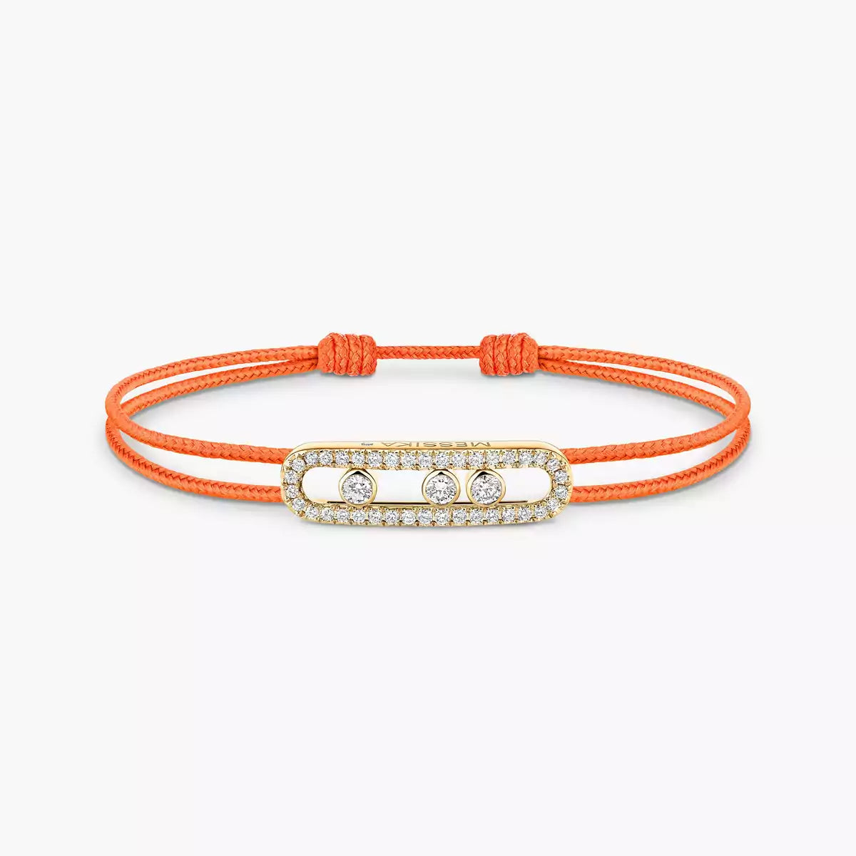 [Glow Muse]Messika Care(s) pink cord pavé bracelet