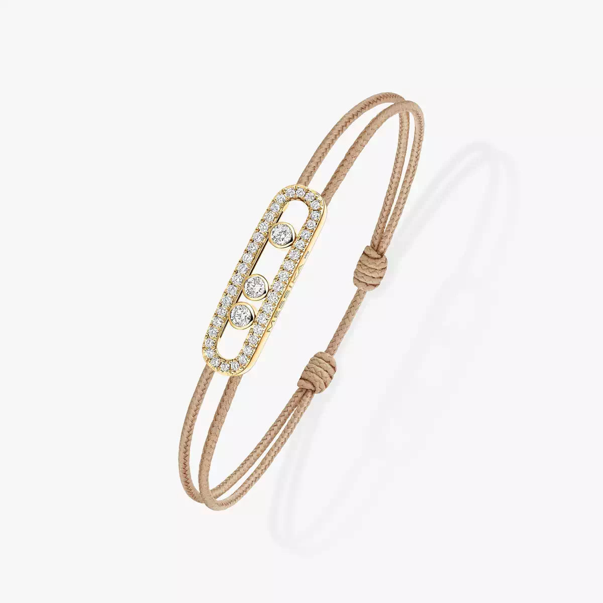 [Glow Muse]Messika Care(s) pink cord pavé bracelet