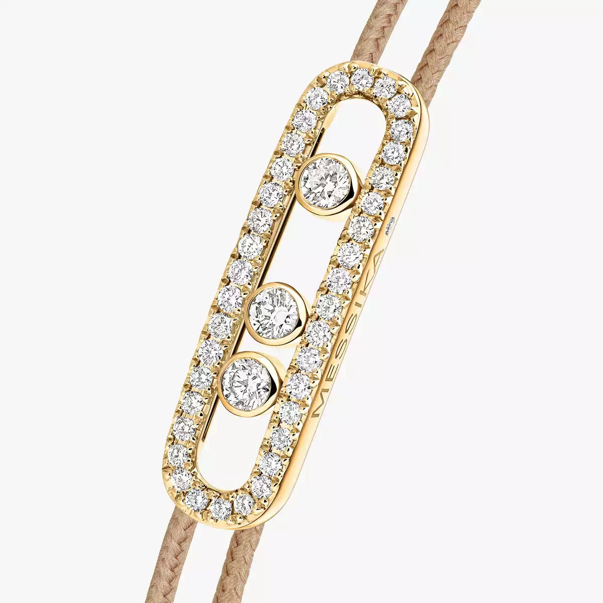 [Glow Muse]Messika Care(s) pink cord pavé bracelet