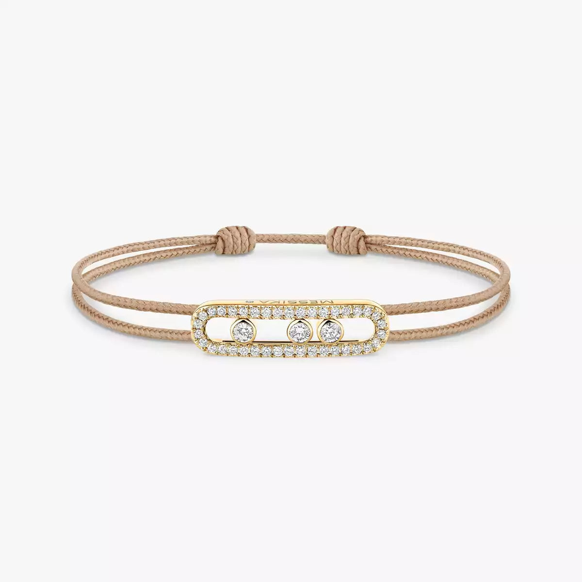 [Glow Muse]Messika Care(s) pink cord pavé bracelet