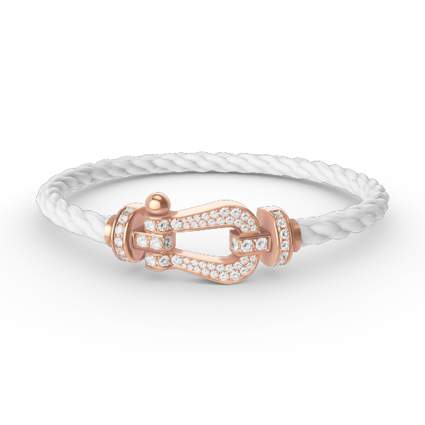 [Glow Muse]FORCE LARGE HORSESHOE FULL DIAMOND BRACELET ROSE GOLD