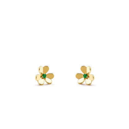 [Glow Muse]FRIVOLE  FLOWER MALACHITE EARRINGS