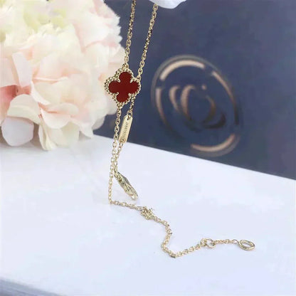 [Glow Muse]CLOVER  CARNELIAN SINGLE FLOWER BRACELET
