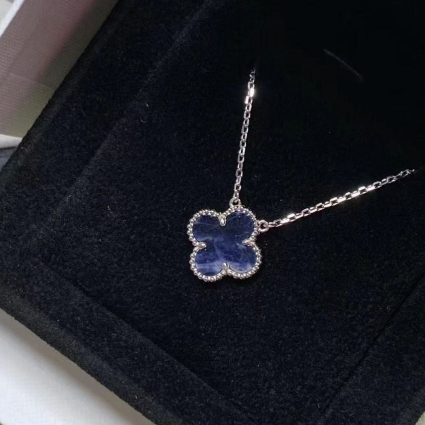 [Glow Muse]CLOVER 15MM PIETERSITE NECKLACE SILVER