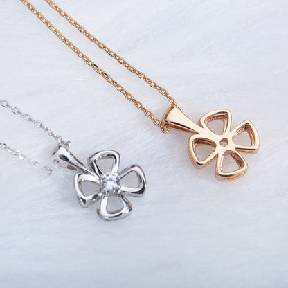 [Glow Muse]FIOREVER NECKLACE DIAMOND CENTER